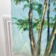 Tableau huile sur toile paysage arbre signé vintage