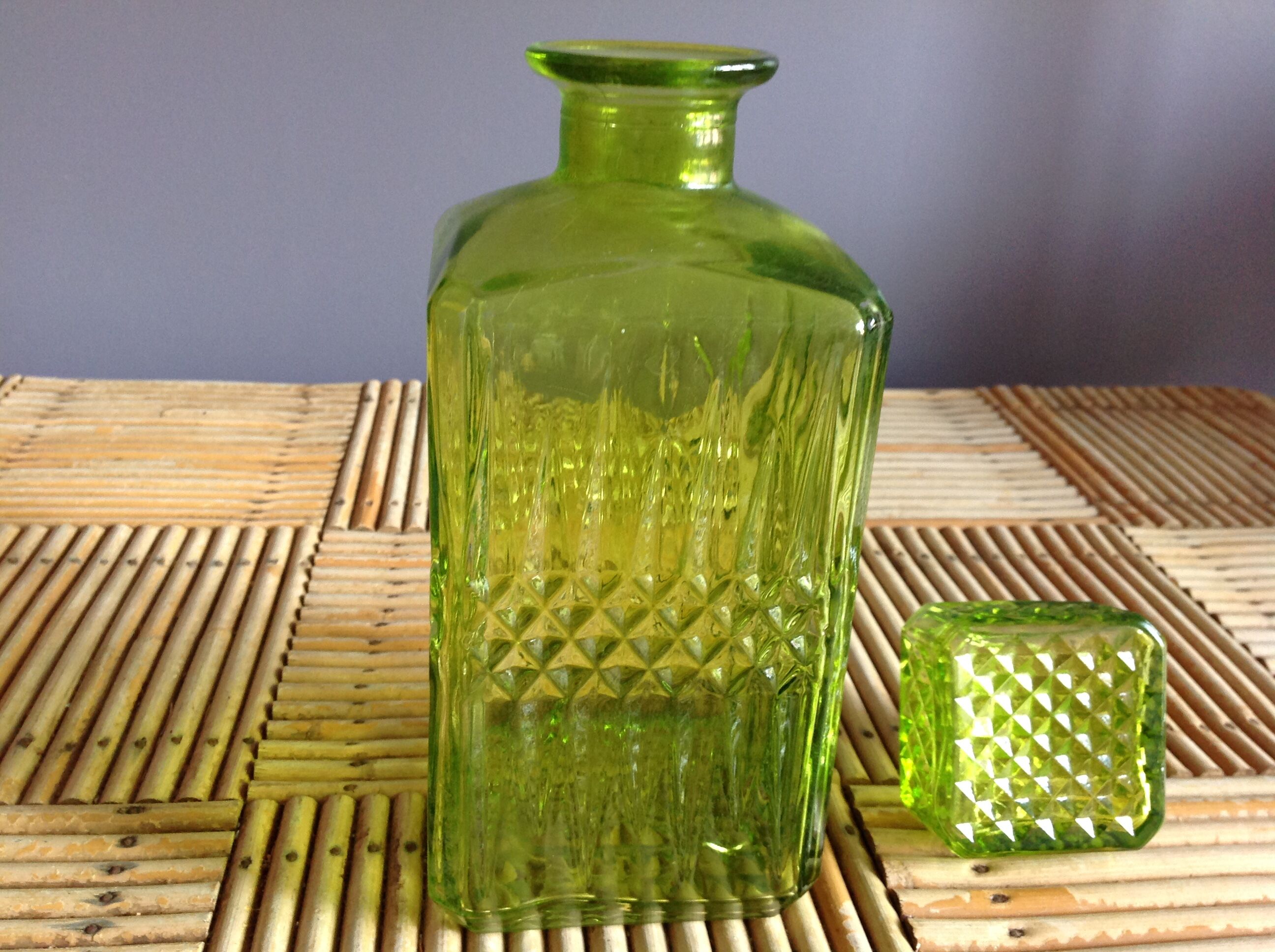 Vintage green carafe