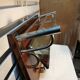 Art Deco wall rack - wood and chrome - vintage