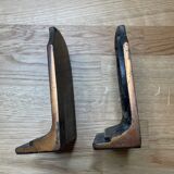 Serre-livres vintage en fonte - motif bateau ancien