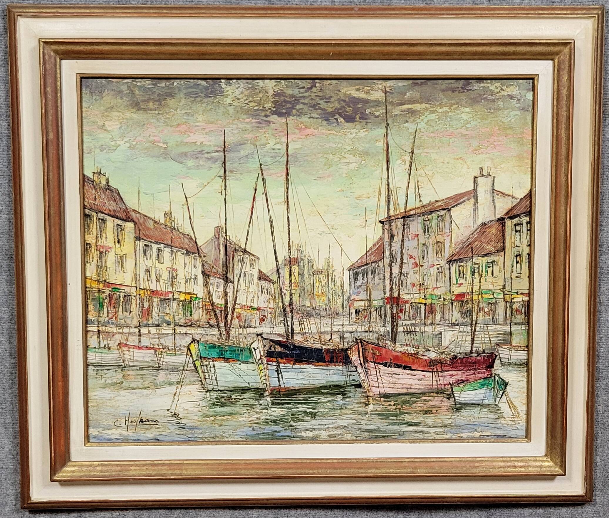 Tableau huile sur toile époque Art Déco vers 1920