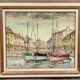 Tableau huile sur toile époque Art Déco vers 1920