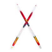 Vintage children's skis Fischer Crown with Salomon bindings.