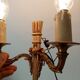 Vintage wall sconce in gilded brass, Empire style.