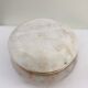 Lot of white marble object - 2 boxes and 1 candlestick