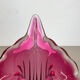 Multi-color pink floral Murano glass Sommerso vase italy, 1970s