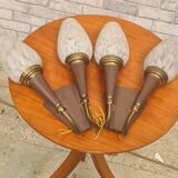 pair of wall lights 1950 to 60 with clichy tulip 27x18