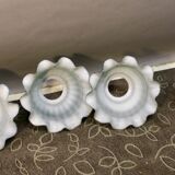 Set of 4 Large Tulips in Opal Glass, Height 32 cm