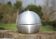Space age aluminum pendant light, vintage ceiling lamp, ball lamp