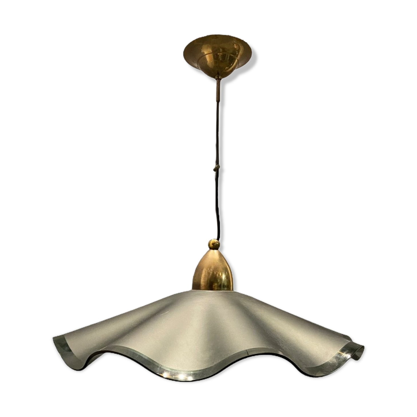 Italian Satinated Glass Light Pendant, 1970s