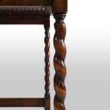 20th Century set of 3 oak and rattan nesting tables