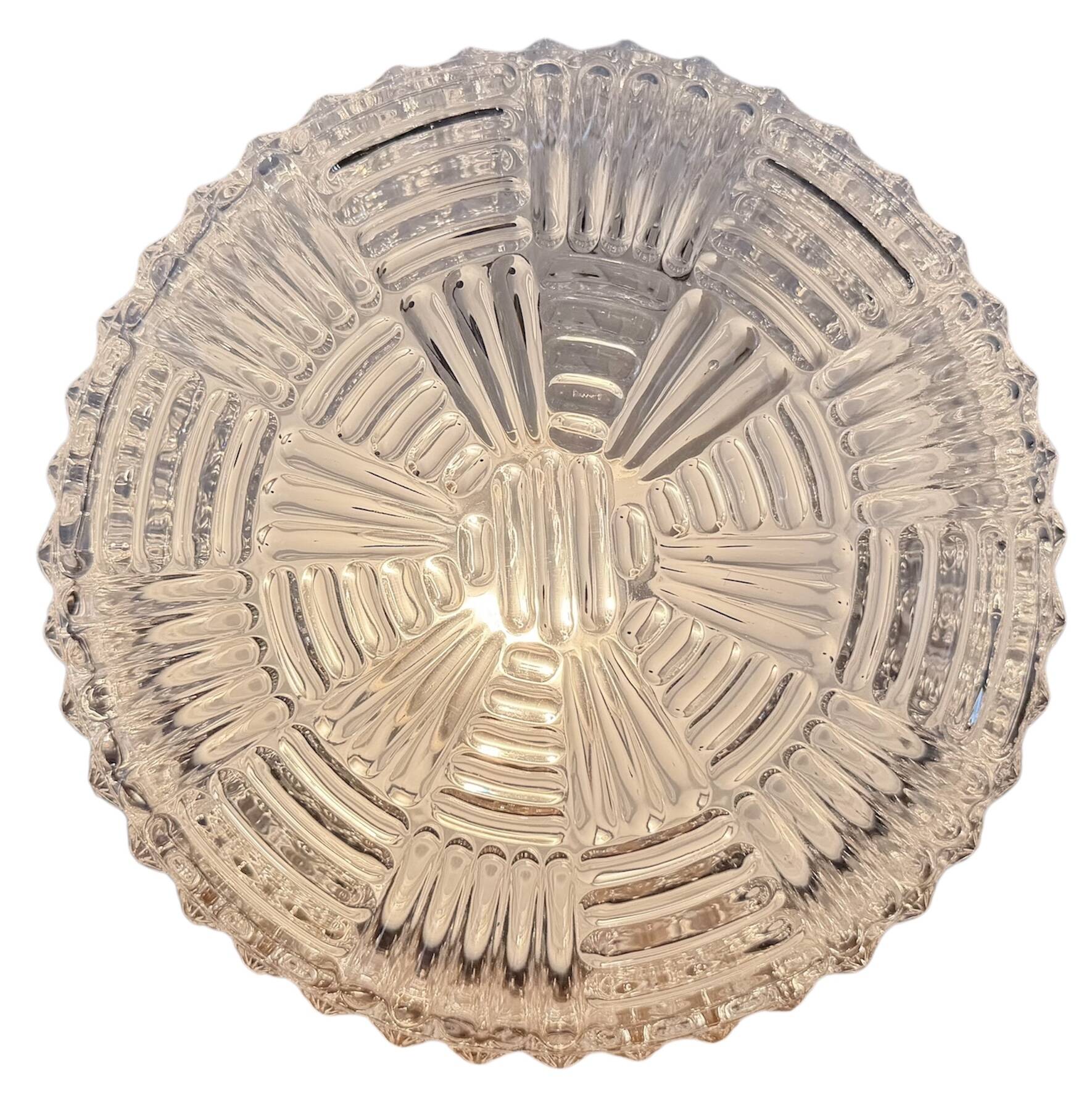 Vintage Glass Wall or Ceiling Light, 1970s