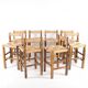 Suite de 8 tabourets en corde