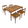 Danish midcentury teak dining set by H. W. Klein for Bramin, 1960s