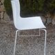 Arper design chair catifa 46 by lievore altherr molina chrome legs white shell