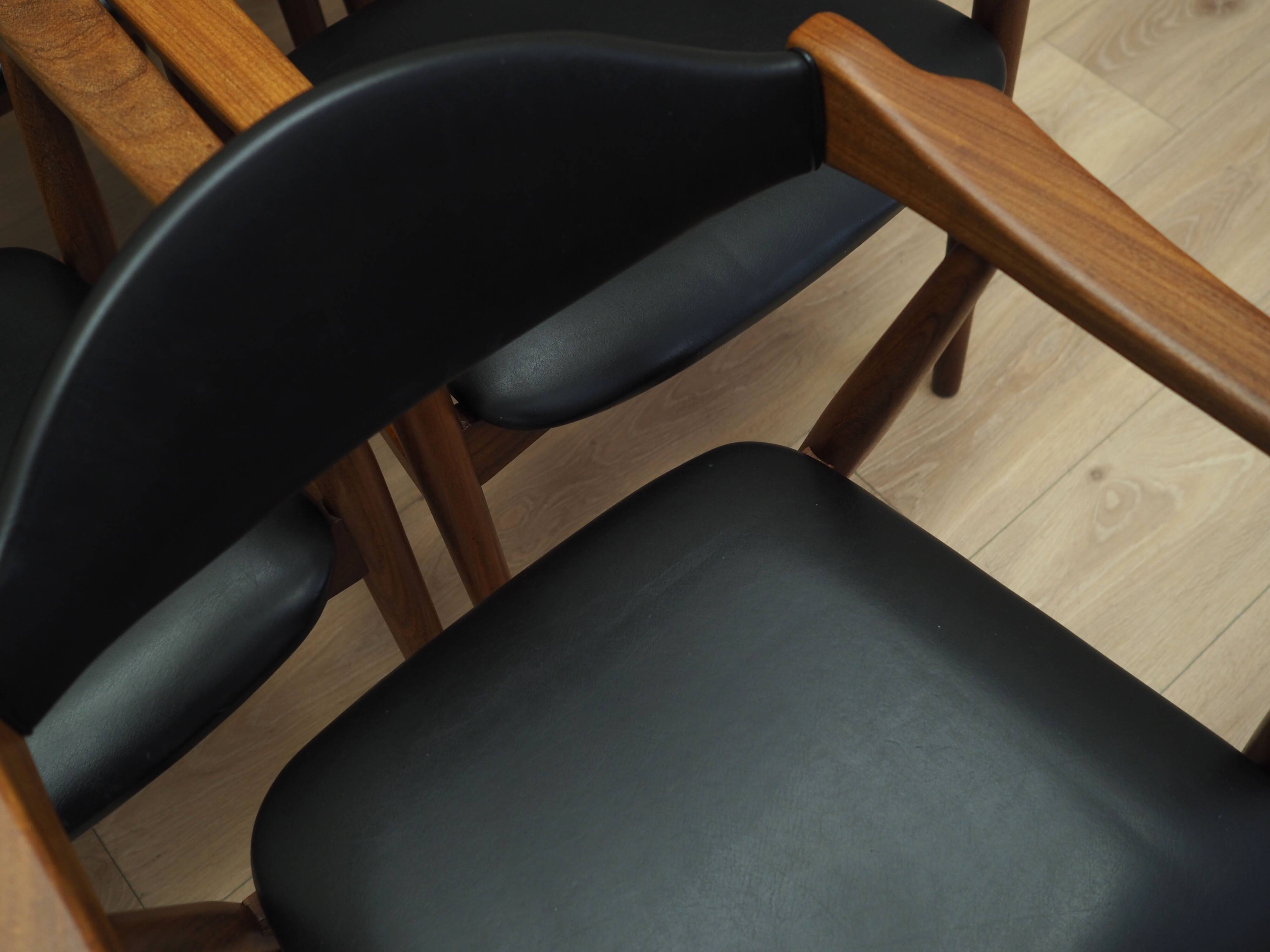 Set of six teak chairs, Danish design, 1970s, manufacture: Farstrup Møbler