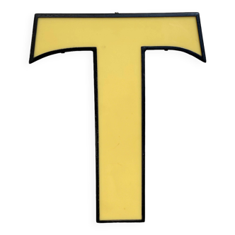 Vintage Illuminated Letter T, 1970s