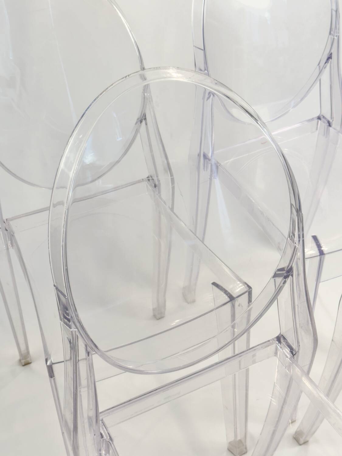 Lot de 4 chaises Ghost Victoria de Philippe Starck pour Kartell