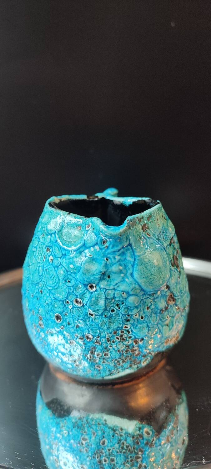 Small ceramic milk jug Cyclope Emaux des Glaciers