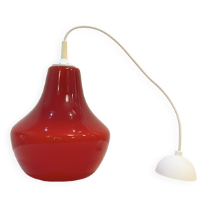 suspension en verre opaline - orange