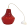 Red Opaline Glass Pendant Light 1970 Space Age Ceiling Lamp Free Form Orange