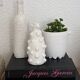 Trio of white vases