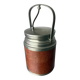 Regency leather ice bucket with tongs, Italy, 1970