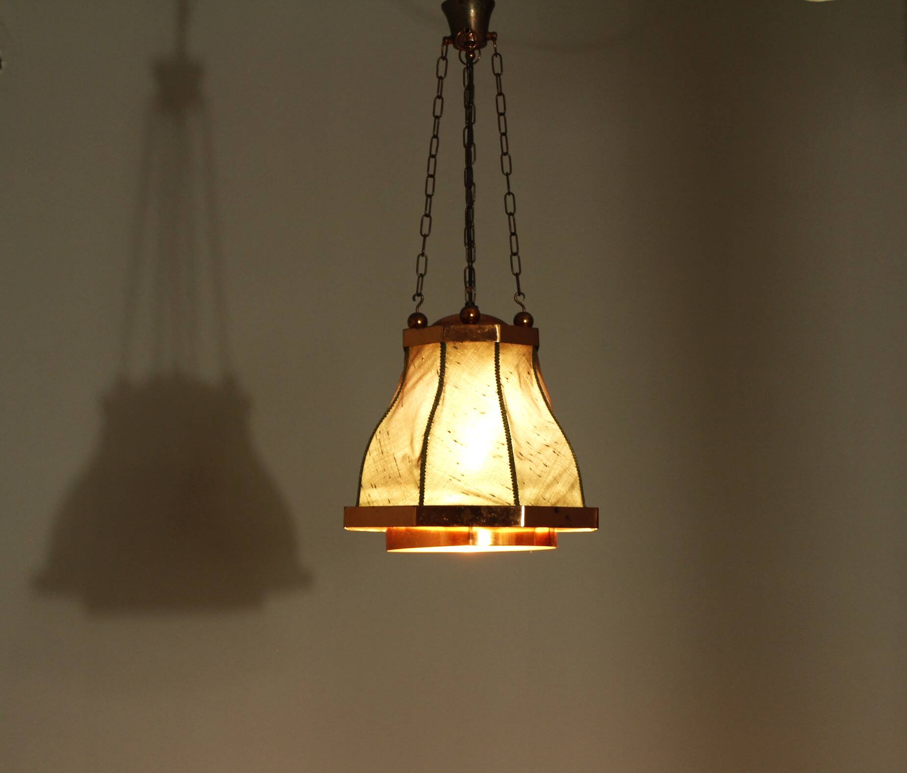 Copper Pendant Lamp, Sweden, 1950s
