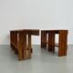 Pair of modernist pine wall shelves, circa 1970