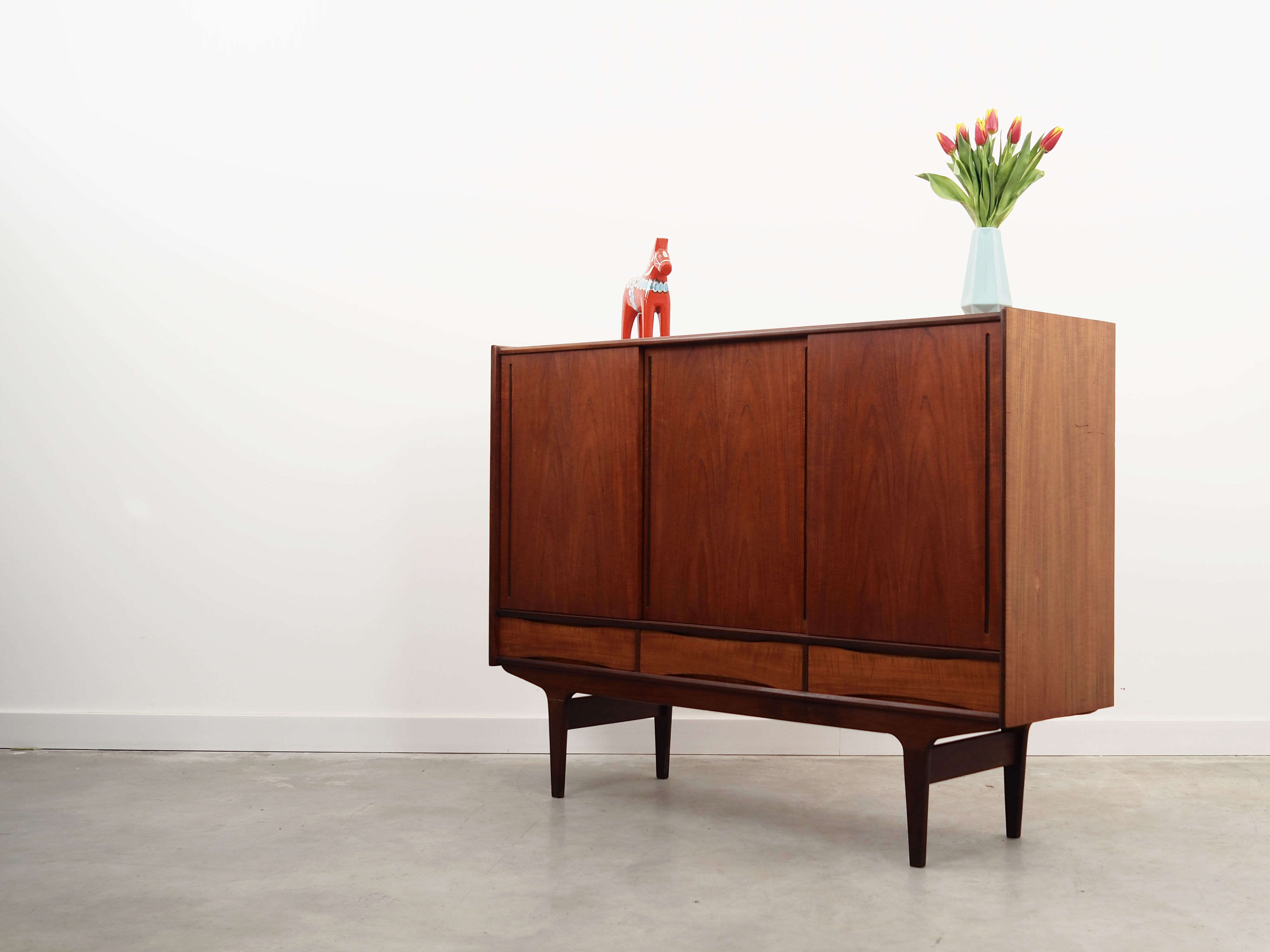 Teak highboard, Danish design, 1960s, production: Denmark