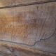 Old door eighteenth coffered fittings