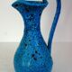 Large vintage fat lava ceramic vase H41cm