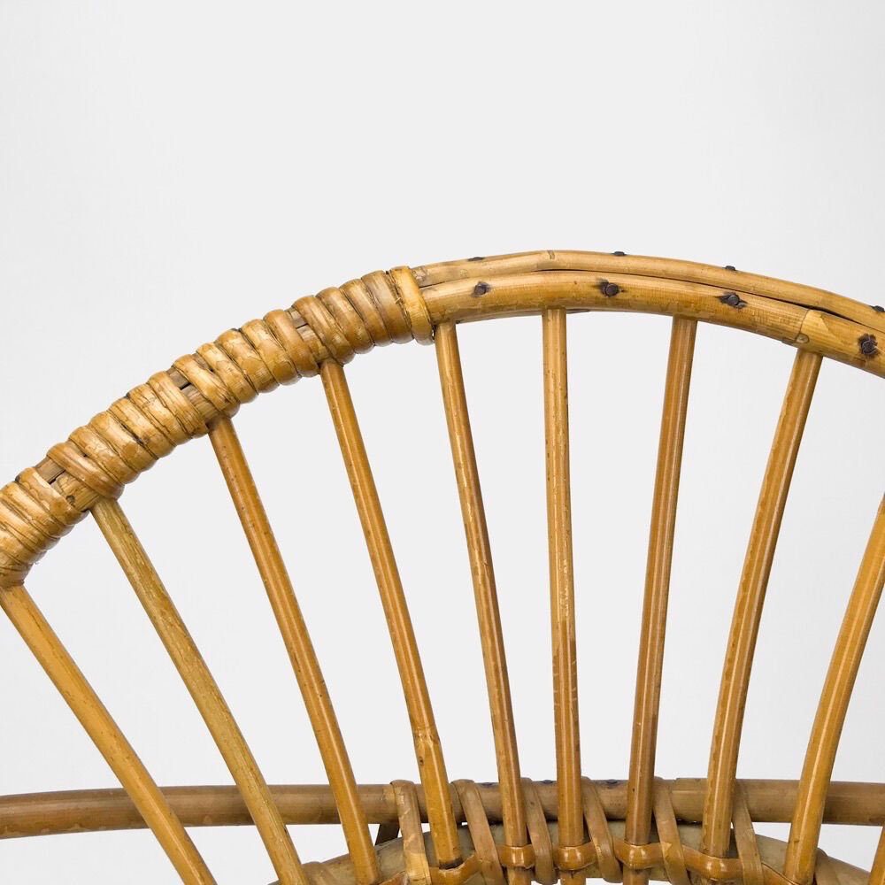 Children's rattan basket chair