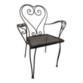 Wrought iron garden armchair