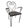 Wrought iron garden armchair