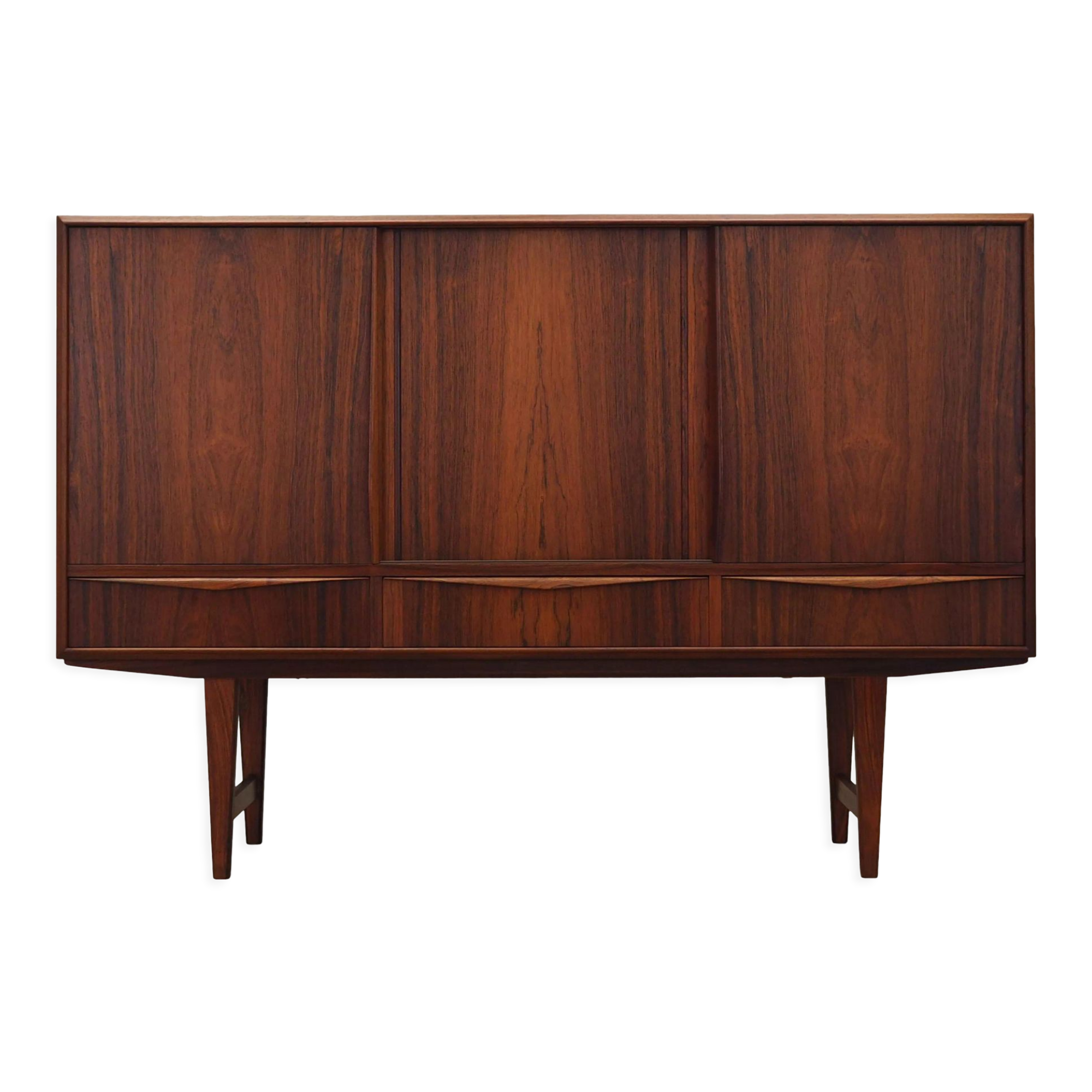 Enfilade en palissandre, design danois, années 1960, design E.W. Bach
