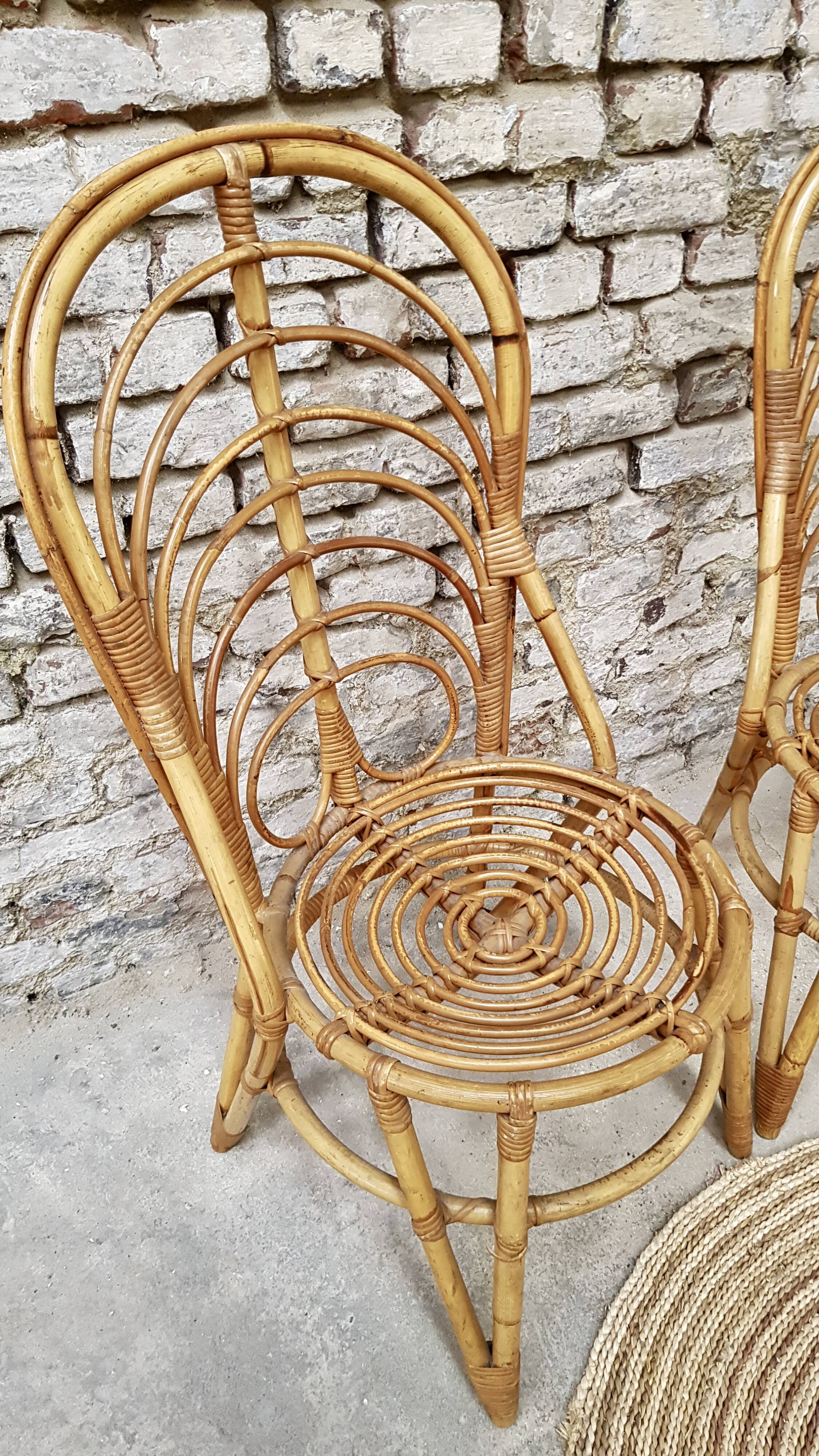 Pair of rattan chairs