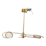 brass and alabaster ceiling light