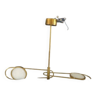 brass and alabaster ceiling light