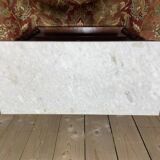 Console d'entrée en acajou Napoléon III et marbre de carrare