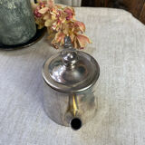 Silver-plated metal teapot, France, Art Deco