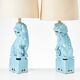 The William Billy Haines style Chinese Fu Dog table lamps circa 1970.