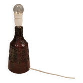 Ceramic table lamp in beautiful glaze, Danish and estimated from the 1970s.