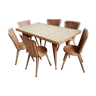 Rattan dining table and 6 chairs