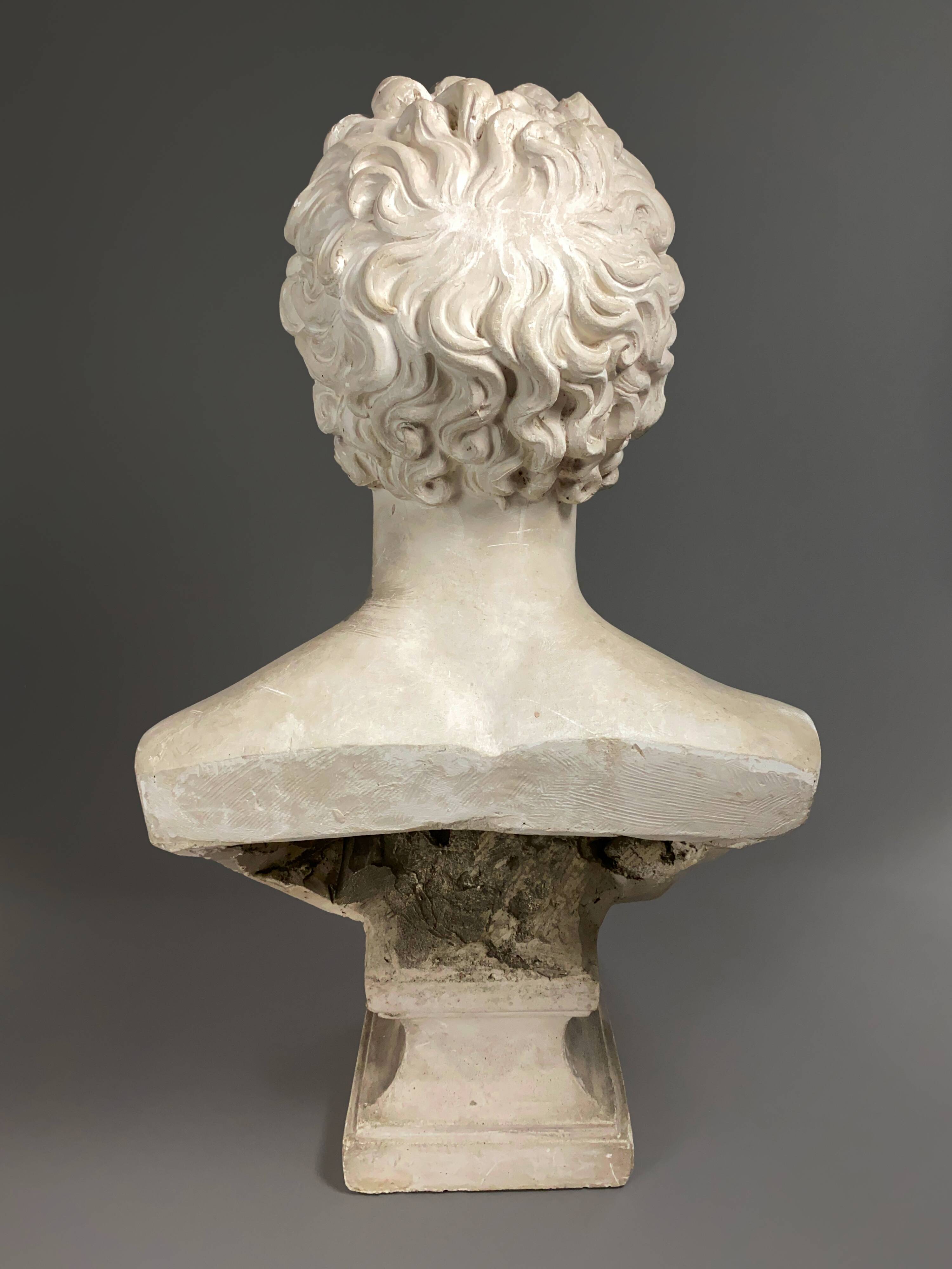 Plaster bust of a man