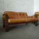 Brutalist leather lounge