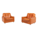 Danish Modern cognac leather armchairs from 1960’s
