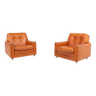 Danish Modern cognac leather armchairs from 1960’s