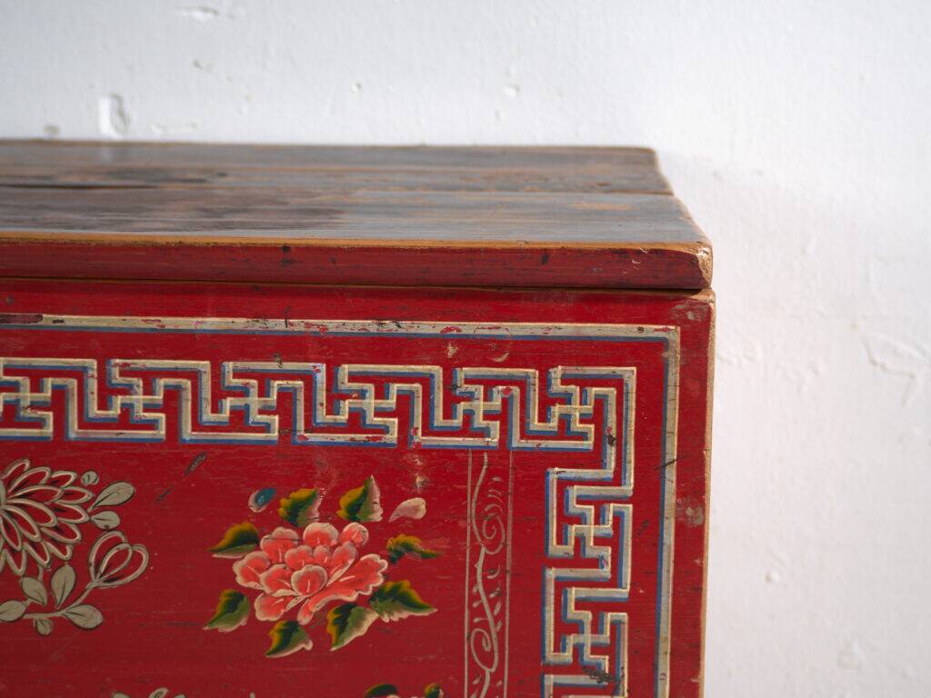 Antique Chinese painted pine chest – China, circa 1930