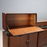 Vintage sideboard in exotic wood, Italian design, 1960s, original